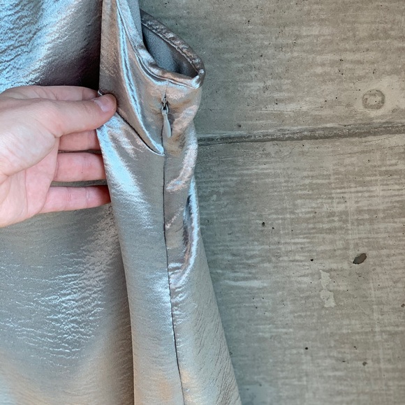 French Connection silver slip dress - Picture 3 of 10